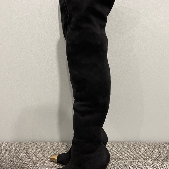 Title: Over-the-Knee Suede Boots - Size US 6.5 - Picture 3 of 14